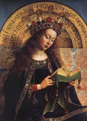 Virgin Mary reading book